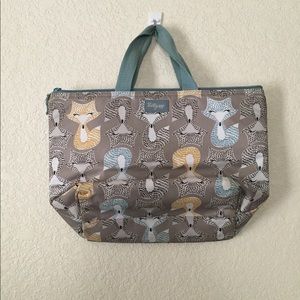 Thirty-One Thermal Tote Used Tan/Blue/Yellow/Wht